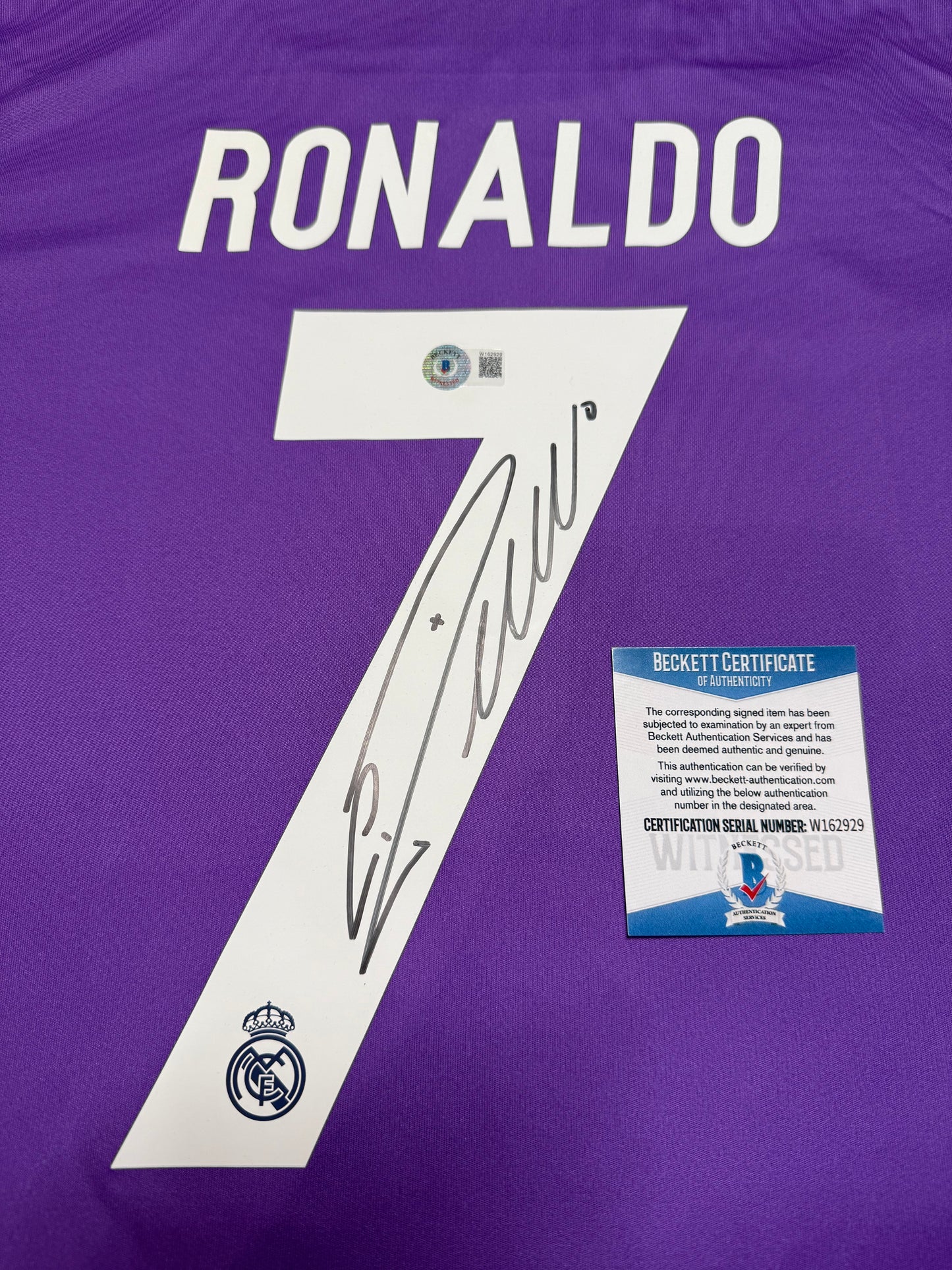Cristiano Ronaldo signed jersey